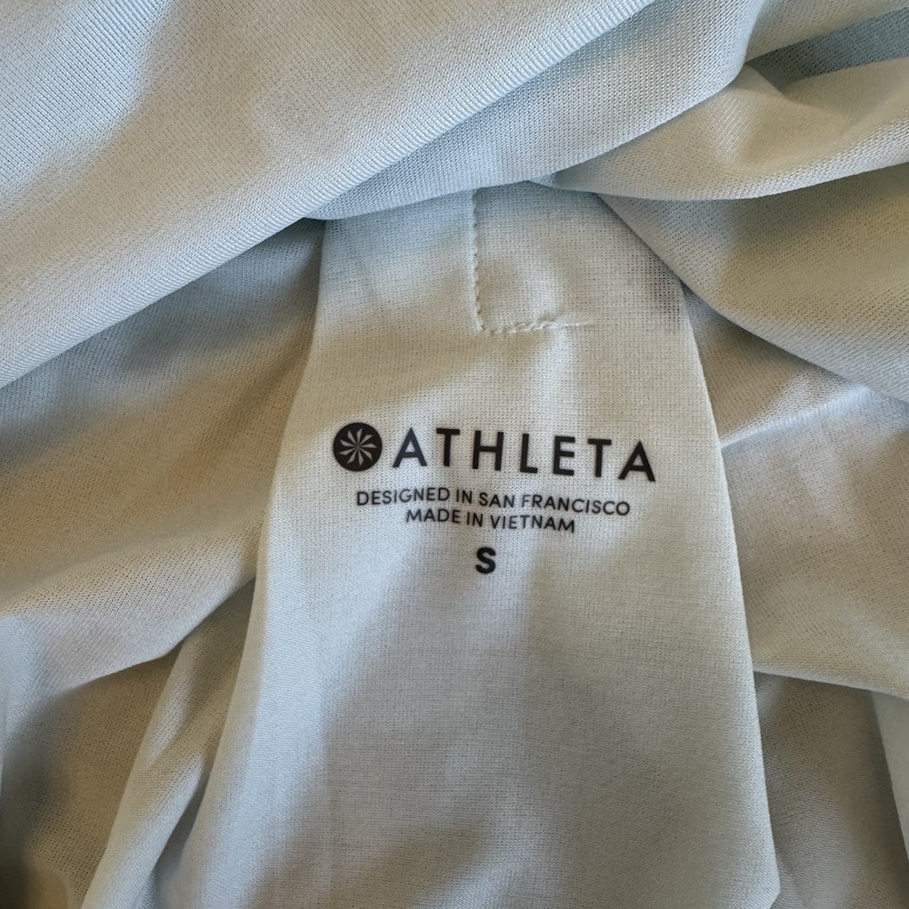 Athleta Womens Small Pale Mint Green Draped Open Back Performance Tank Top Light - Picture 5 of 9